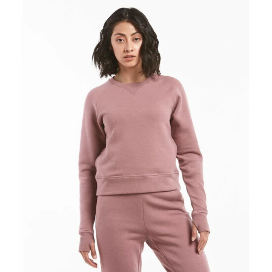 Public Rec Luxe Fleece Crew | Women's Mauve Sweatshirts & Sweaters 2 Public Rec Luxe Fleece Crew | Women's Mauve Sweatshirts & Sweaters - Image 2