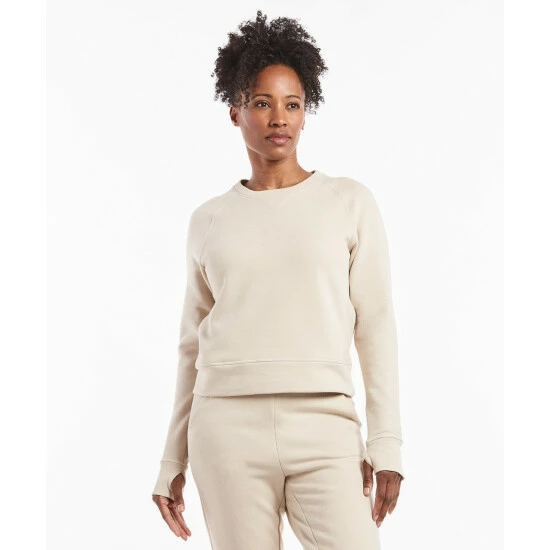 Public Rec Luxe Fleece Crew | Women's Ivory Sweatshirts & Sweaters 2 Public Rec Luxe Fleece Crew | Women's Ivory Sweatshirts & Sweaters - Image 2
