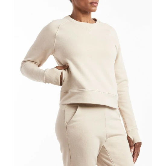 Public Rec Luxe Fleece Crew | Women's Ivory Sweatshirts & Sweaters 5 Public Rec Luxe Fleece Crew | Women's Ivory Sweatshirts & Sweaters - Image 5