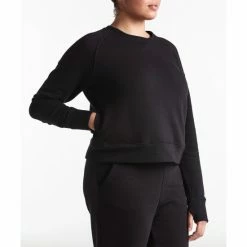 Public Rec Luxe Fleece Crew | Women&apos;s Black Sweatshirts & Sweaters -Public Rec Shop unnamed file 116