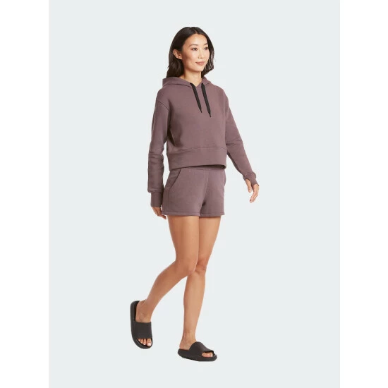 Public Rec Women's Luxe Fleece Short Shorts Smokey Plum 2 Public Rec Women's Luxe Fleece Short Shorts Smokey Plum - Image 2