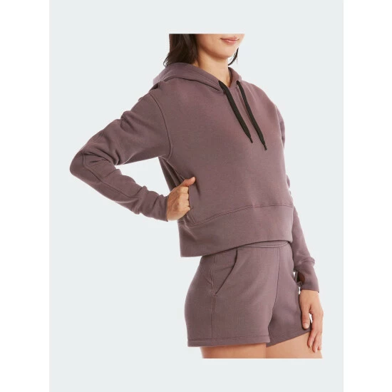 Public Rec Women's Luxe Fleece Cropped Hoodie Sweatshirts & Sweaters Smokey Plum 4 Public Rec Women's Luxe Fleece Cropped Hoodie Sweatshirts & Sweaters Smokey Plum - Image 4