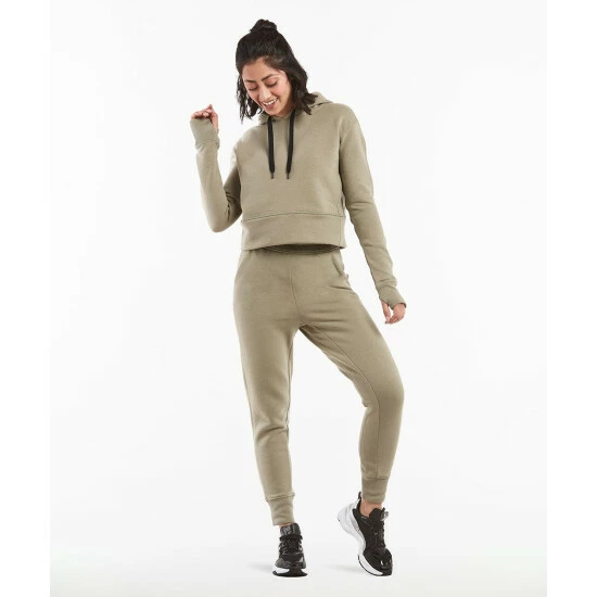 Public Rec Luxe Fleece Cropped Hoodie | Women's Sage Sweatshirts & Sweaters 3 Public Rec Luxe Fleece Cropped Hoodie | Women's Sage Sweatshirts & Sweaters - Image 3