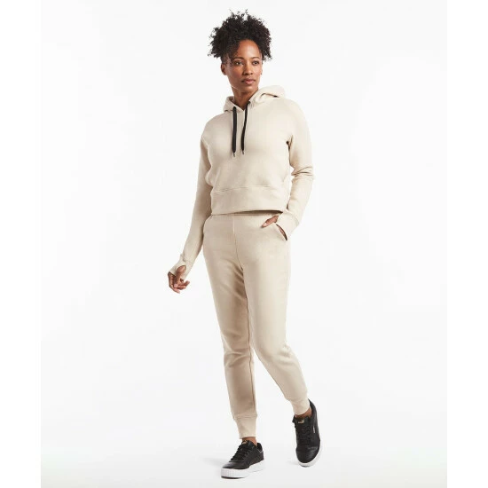 Public Rec Luxe Fleece Cropped Hoodie | Women's Ivory Sweatshirts & Sweaters 3 Public Rec Luxe Fleece Cropped Hoodie | Women's Ivory Sweatshirts & Sweaters - Image 3