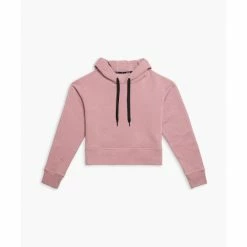 Public Rec Luxe Fleece Cropped Hoodie | Women's Mauve Sweatshirts & Sweaters