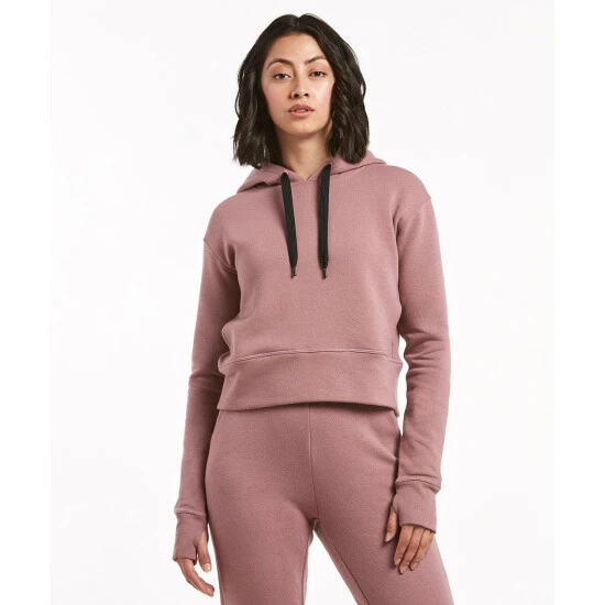 Public Rec Luxe Fleece Cropped Hoodie | Women's Mauve Sweatshirts & Sweaters 2 Public Rec Luxe Fleece Cropped Hoodie | Women's Mauve Sweatshirts & Sweaters - Image 2