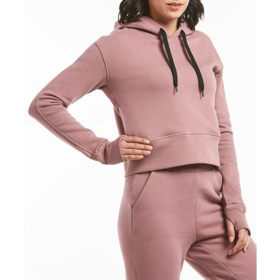 Public Rec Luxe Fleece Cropped Hoodie | Women's Mauve Sweatshirts & Sweaters 5 Public Rec Luxe Fleece Cropped Hoodie | Women's Mauve Sweatshirts & Sweaters - Image 5