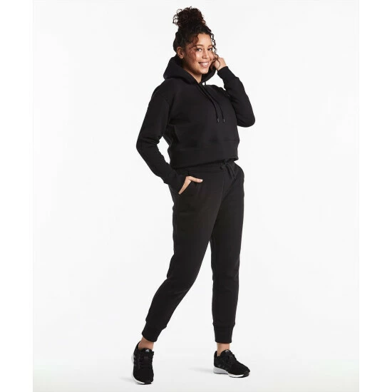 Public Rec Luxe Fleece Cropped Hoodie | Women's Black Sweatshirts & Sweaters 3 Public Rec Luxe Fleece Cropped Hoodie | Women's Black Sweatshirts & Sweaters - Image 3