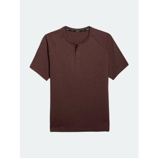 Public Rec Go-To Short Sleeve Henley | Men's Heather Burgundy Shorts 1 Public Rec Go-To Short Sleeve Henley | Men's Heather Burgundy Shorts