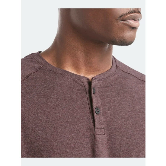 Public Rec Go-To Short Sleeve Henley | Men's Heather Burgundy Shorts 5 Public Rec Go-To Short Sleeve Henley | Men's Heather Burgundy Shorts - Image 5