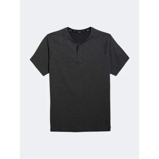 Public Rec Go-To Short Sleeve Henley | Men's Heather Charcoal Shorts 1 Public Rec Go-To Short Sleeve Henley | Men's Heather Charcoal Shorts