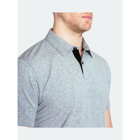 Public Rec Go-To Polo | Men's Heather Silver Spoon Tops 3 Public Rec Go-To Polo | Men's Heather Silver Spoon Tops - Image 3