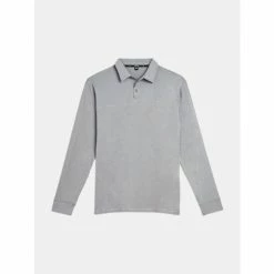 Public Rec Elevate Long Sleeve Polo | Men&apos;s Heather Steel Tops