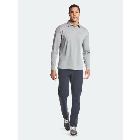 Public Rec Elevate Long Sleeve Polo | Men's Heather Steel Tops 3 Public Rec Elevate Long Sleeve Polo | Men's Heather Steel Tops - Image 3