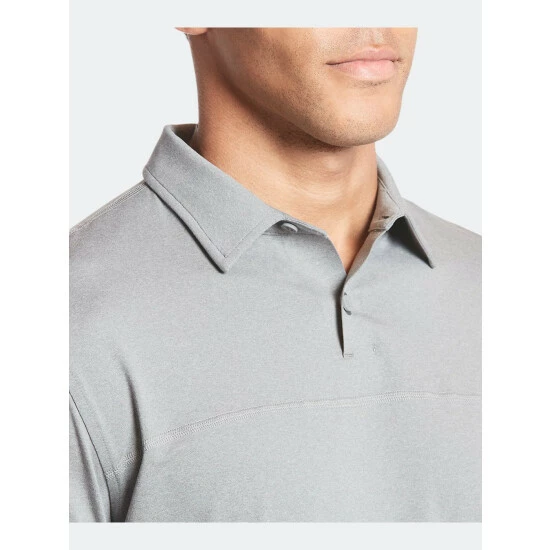 Public Rec Elevate Long Sleeve Polo | Men's Heather Steel Tops 5 Public Rec Elevate Long Sleeve Polo | Men's Heather Steel Tops - Image 5