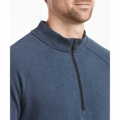 Public Rec Weekend Half Zip | Men&apos;s Heather Navy Sweatshirts, Sweaters & Hoodies -Public Rec Shop unnamed file 412