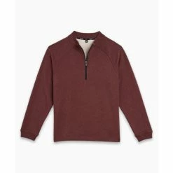 Public Rec Weekend Half Zip | Men's Heather Maroon Sweatshirts, Sweaters & Hoodies
