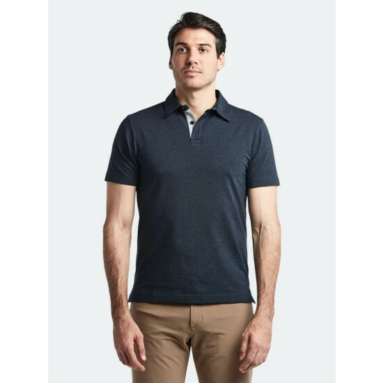 Public Rec Go-To Polo | Men's Heather Navy Tops 2 Public Rec Go-To Polo | Men's Heather Navy Tops - Image 2