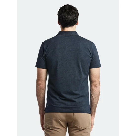 Public Rec Go-To Polo | Men's Heather Navy Tops 4 Public Rec Go-To Polo | Men's Heather Navy Tops - Image 4