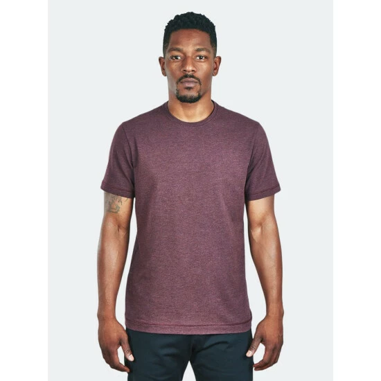 Public Rec Go-To Crew | Men's Heather Burgundy Tops 2 Public Rec Go-To Crew | Men's Heather Burgundy Tops - Image 2