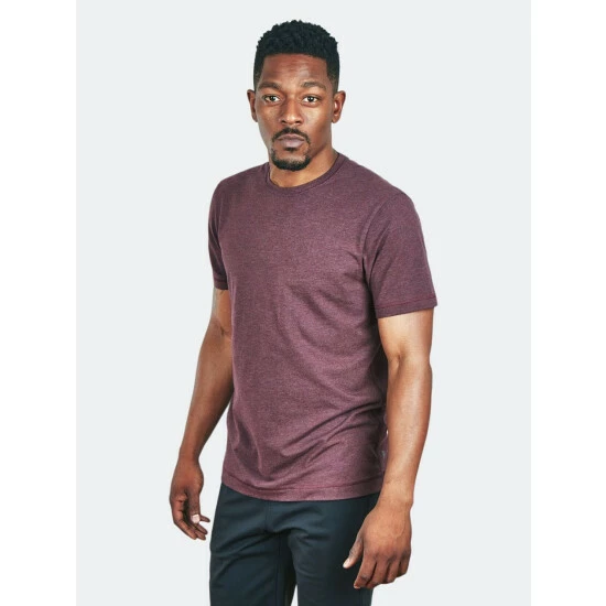 Public Rec Go-To Crew | Men's Heather Burgundy Tops 5 Public Rec Go-To Crew | Men's Heather Burgundy Tops - Image 5