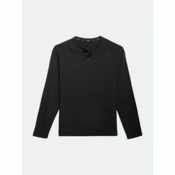 Public Rec Go-To Long Sleeve Henley | Men's Black Tops