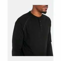 Public Rec Go-To Long Sleeve Henley | Men's Black Tops -Public Rec Shop unnamed file 796