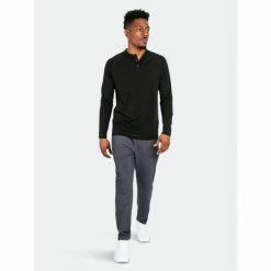 Public Rec Go-To Long Sleeve Henley | Men's Black Tops -Public Rec Shop unnamed file 798