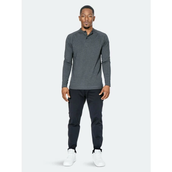 Public Rec Go-To Long Sleeve Henley | Men's Heather Charcoal Tops 6 Public Rec Go-To Long Sleeve Henley | Men's Heather Charcoal Tops - Image 6
