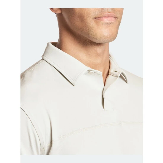 Public Rec Elevate Long Sleeve Polo | Men's Heather Oat Tops 5 Public Rec Elevate Long Sleeve Polo | Men's Heather Oat Tops - Image 5