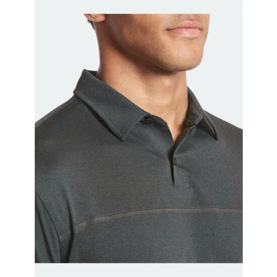 Public Rec Elevate Long Sleeve Polo | Men's Heather Black Tops 5 Public Rec Elevate Long Sleeve Polo | Men's Heather Black Tops - Image 5