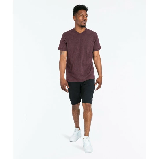 Public Rec Go-To V | Men's Heather Burgundy T-Shirts 5 Public Rec Go-To V | Men's Heather Burgundy T-Shirts - Image 5