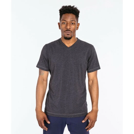 Public Rec Go-To V | Men's Heather Charcoal T-Shirts 2 Public Rec Go-To V | Men's Heather Charcoal T-Shirts - Image 2