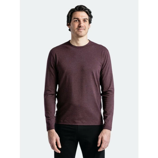 Public Rec Go-To Long Sleeve | Men's Heather Burgundy T-Shirts 2 Public Rec Go-To Long Sleeve | Men's Heather Burgundy T-Shirts - Image 2